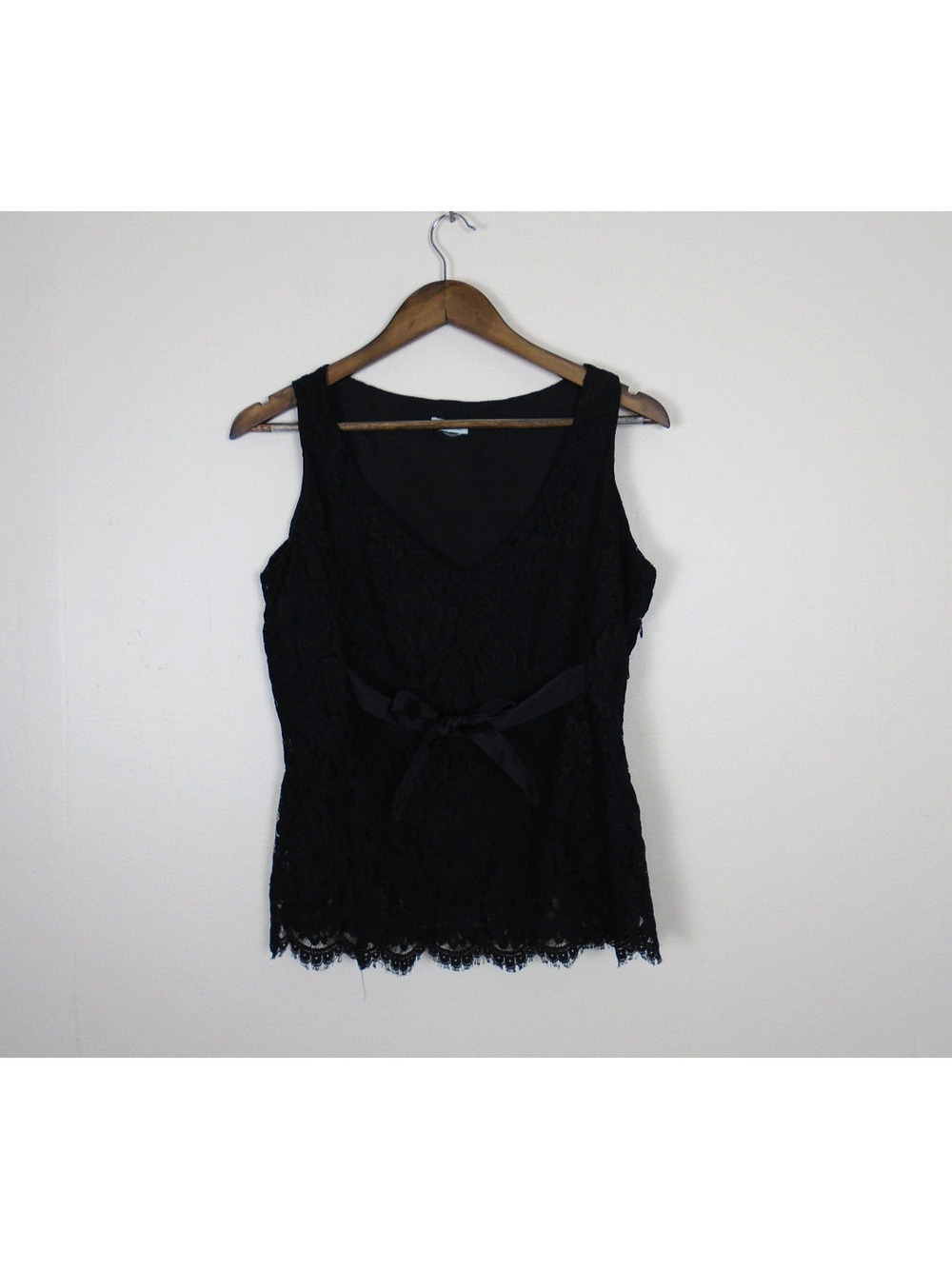 Anthropologie Top Womens Small Lace sleeveless V Neck Whimsy Goth
